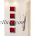 Set of Four Modern Abstract Metal Wall Art Accents by Jon Allen - 4 Squares Red 675595202285  272949678786
